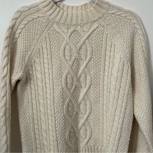 Abercrombie and Fitch Cream Knit Sweater